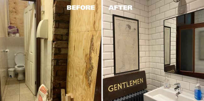 Toilet – before & after renovation